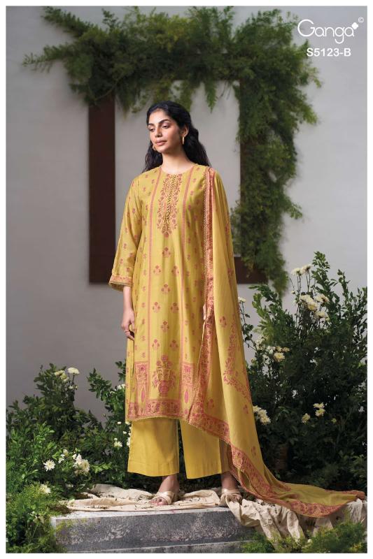 Ganga ehsaas 5123 best wholesale dress materials in india